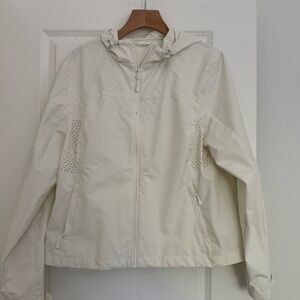 TRAJ3CTORY brand Women’s beige athletic hooded parka jacket coat size XL